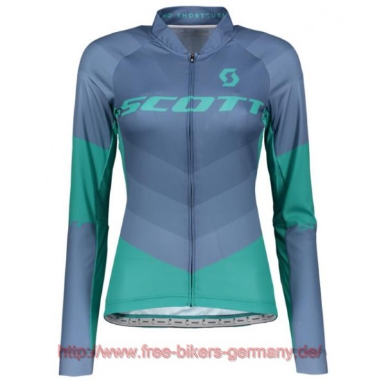 2018 Scott RC PRO ensign blau Damen Fahrradtrikot Langarm