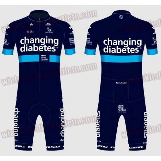 Novo Nordisk 2018 Radbekleidung Satz Trikot Kurzarm+Trägerhosen Sets Grün