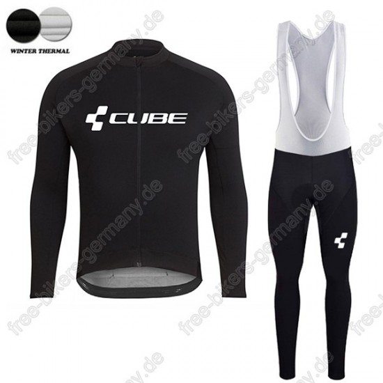Profiteam 2018 Cube schwarz winter thermal fleece Fahrradbekleidung Trikot Langarm+Lang Trägerhose Profiteam 2018 Cube schwarz winter thermal fleece Fahrradbekleidung Trikot Langarm+Lang Trägerhose