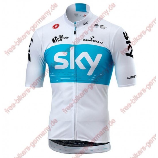 Profiteam 2018 TEAM SKY Weiß Trikot Kurzarm Outlet