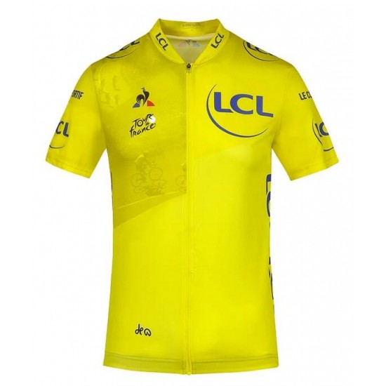 Fahrradbekleidung Radsport 2020 Tour de France Trikot Kurzarm Outlet Gelb 5V60I