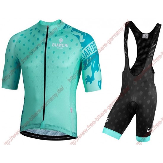 Profiteams BIANCHI MILANO Savignano blue Radbekleidung Satz Trikot Kurzarm+Trägerhosen Set Outlet