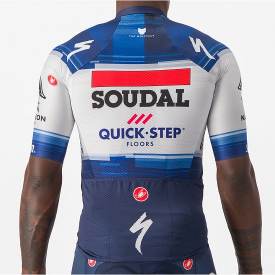 Soudal Quick-Step 2023 Aero Race 6.1 Radtrikot kurzarm-Radsport-Profi-Team Soudal Quick-Step 2023 Aero Race 6.1 Radtrikot kurzarm-Radsport-Profi-Team