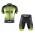 2015 ALE Grün schwarz Radbekleidung Radtrikot Kurzarm und Fahrradhosen Kurz GSNP865