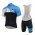 2015 Tinkoff Saxo Fahrradbekleidung Satz Fahrradtrikot Kurzarm Trikot und Kurz Trägerhose blau RMBF422