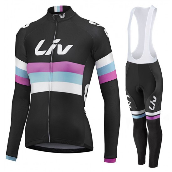 2015 Damen LIV Fahrradbekleidung Radtrikot Satz Langarm und Lange Fahrradhose JLIQ838