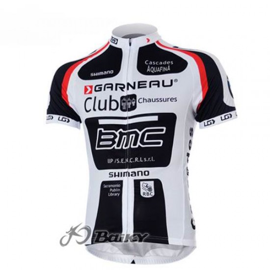 BMC Garneau Team Radtrikot Kurzarm Weiß QVBR846