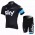 2013 Team Sky Radtrikot Kurzarm und Kurz Radhose Kits Schwarz Blau GRXC719