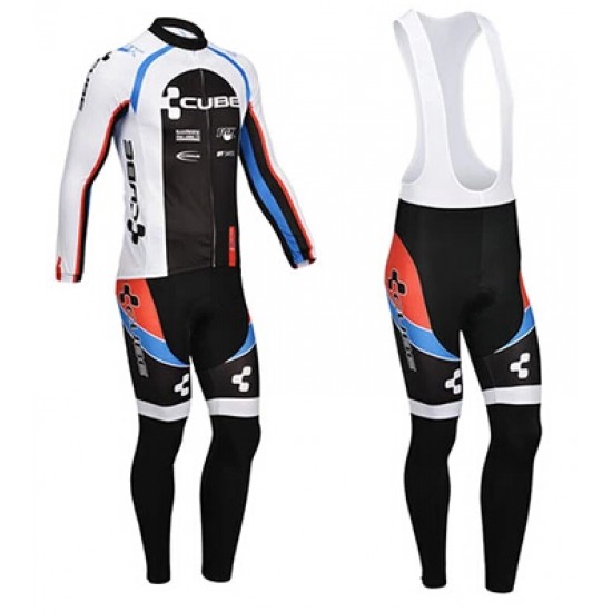 2013 Cube Fahrradbekleidung Radtrikot Satz Langarm und Lange Trägerhose FJQF568