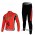 Ferrari Colnago Pro Team Fahrradbekleidung Radtrikot Satz Langarm und Lange Fahrradhose Rot RLGQ611