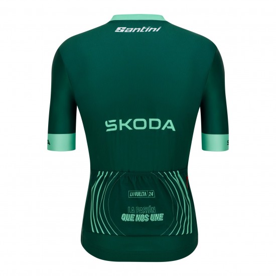 Bekleidung Herren Santini Vuelta Espana grun trikot 2024 Bekleidung Herren Santini Vuelta Espana grun trikot 2024