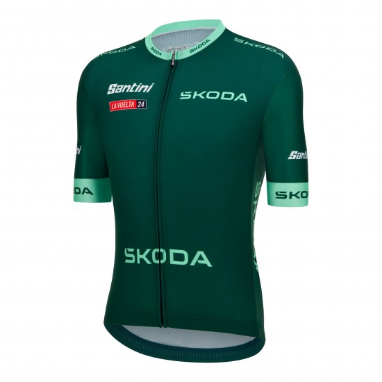 Bekleidung Herren Santini Vuelta Espana grun trikot 2024 Bekleidung Herren Santini Vuelta Espana grun trikot 2024