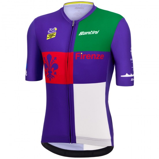 Bekleidung Herren Jersey Santini Tour de France 2024-Florenz Bekleidung Herren Jersey Santini Tour de France 2024-Florenz