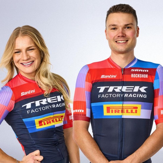 Bekleidung Herren Santini Trek Factory Racing 2025 trikot Bekleidung Herren Santini Trek Factory Racing 2025 trikot