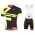 2016 Pinarello Bandiera schwarz-geel Fahrradbekleidung Satz Radtrikot Kurzarm+Kurz Trägerhose RCHB907