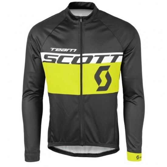 2016 Scott Team Schwarz-Gelb Radtrikot Langarm TQCB361 2016 Scott Team Schwarz-Gelb Radtrikot Langarm TQCB361