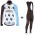 2017 AG2R La Mondiale Weiß Fahrradbekleidung Satz Radtrikot Langarm+Lang Trägerhose 360ZFPQ