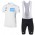 2017 Tour de France Weiß Fahrradbekleidung Satz Radtrikot Kurzarm+Kurz Trägerhose 968PMZZ